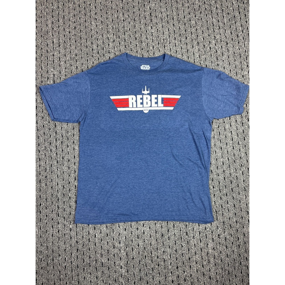 Star Wars Rebel Shirt‎ XL Blue Red Mens Mad Engine Short Sleeve Tshirt Tee